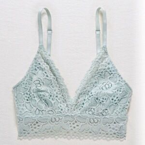 Aerie Boho Lace Plunge Bralette Size M
